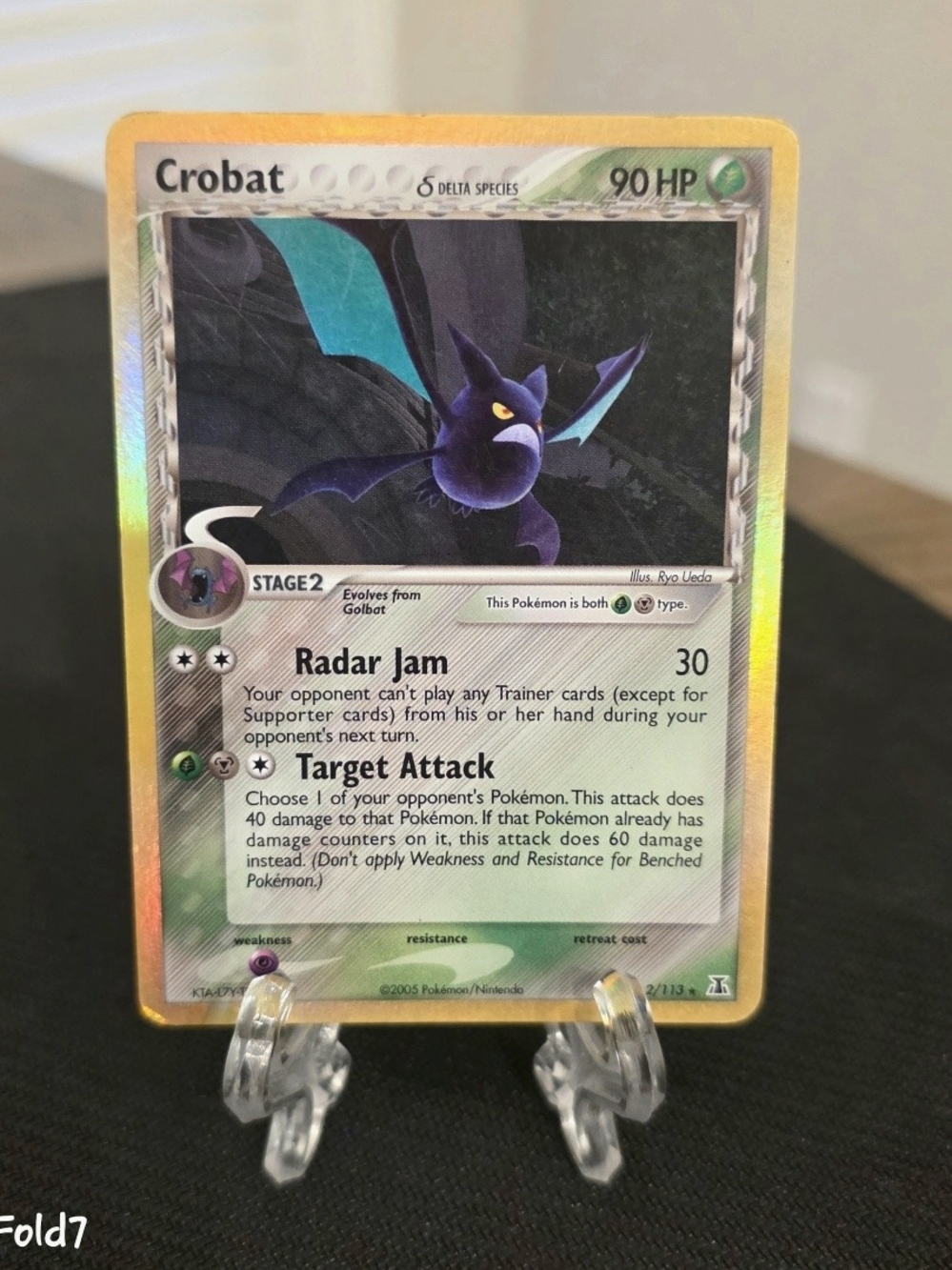 2005 Pokemon Crobat (Delta Species) Holo-Rare Card #2/113